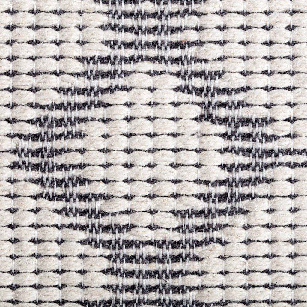 Gray & Ivory Pouf O2972