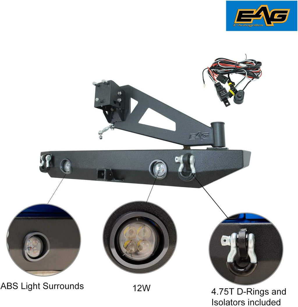 Compatible with JK Rear Bumper with Tire Carrier X190