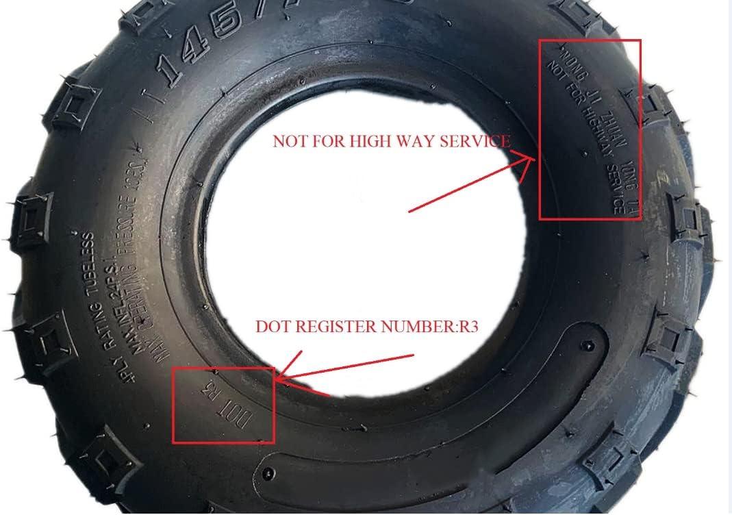 Set of 2 25x10-12 ATV UTV Tires All-Terrain 6 Ply Tubeless M650956