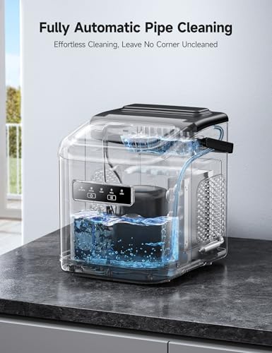 Black Countertop Ice Maker, 26 lbs/Day T56834
