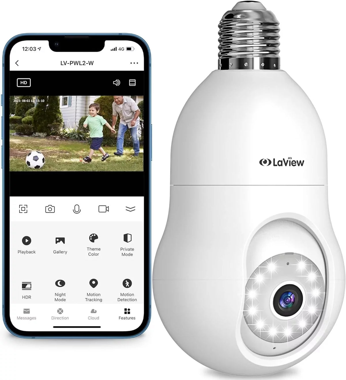 4MP 2K Security Camera Wireless Outdoor Indoor E61952