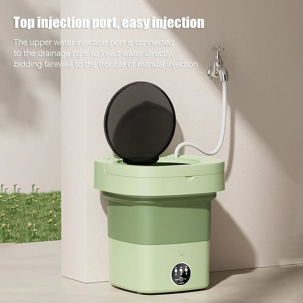 Portable Washing Machine with UV Sterilization Foldable Dryer with Drain Hose M320474