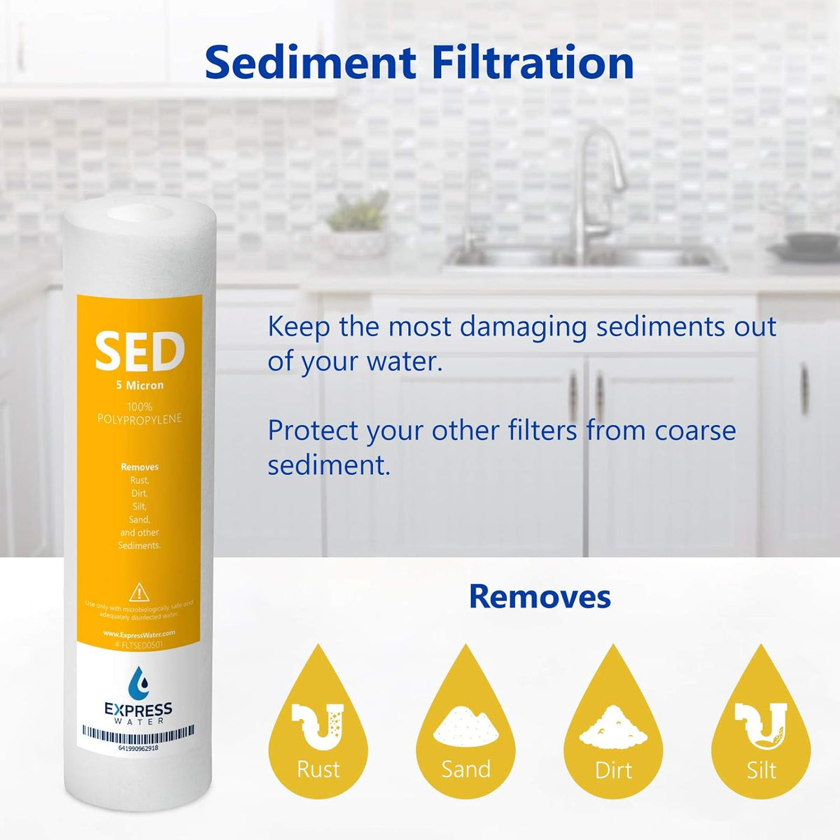 21 Filters 10 inch Size Reverse Osmosis Replacement Filter Set R31998