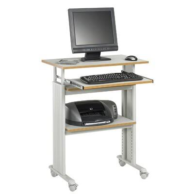Adjustable Stand-Up Workstation AV Cart Gray P2168