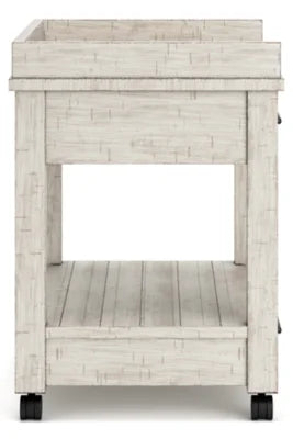 Whitewash Printer Stand with 2 Drawers Q565