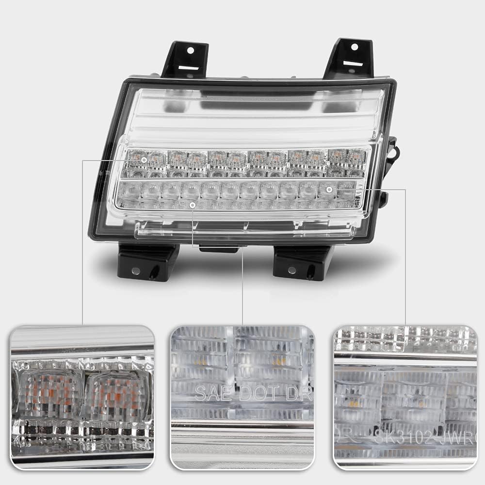 Chrome Housing LED Parking Lights Sequential Signal Lamps Set L999