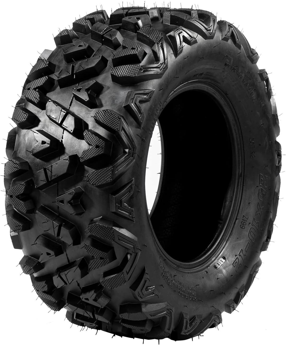 Set of 2 25x10-12 ATV UTV Tires All-Terrain 6 Ply Tubeless M650956