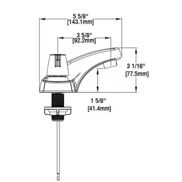 2-Handle Low-Arc Bathroom Faucet with Pop-Up Drain in Chrome E66282