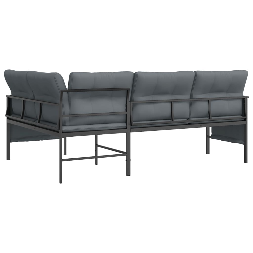 Anthracite Steel and Textilene Patio Corner Sofa B84400