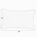 Hot Pink Knife Edge Lumbar Pillows Set of 2 12 in x 24 in U9857