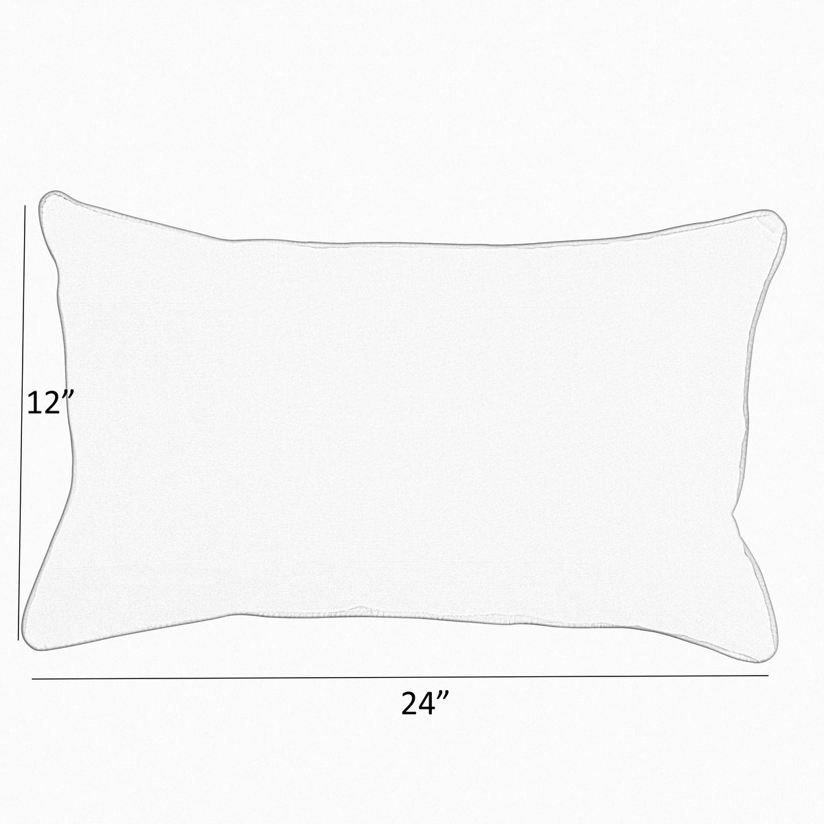 Hot Pink Knife Edge Lumbar Pillows Set of 2 12 in x 24 in U9857