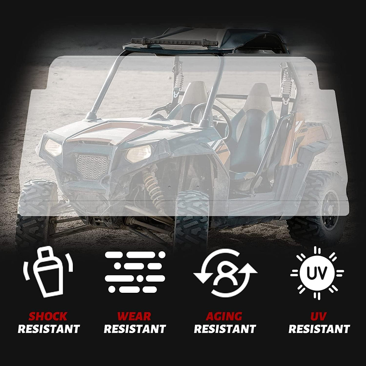 3-in-1 Clear Folding Windshield E167