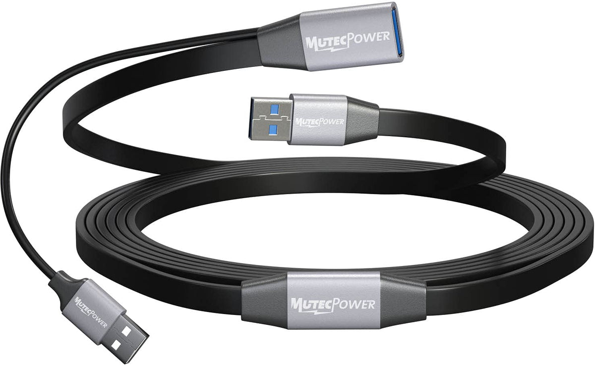 Black 50 Feet Active USB 3.0 Male to Female Extension Cable with 2 Boosters Z558238