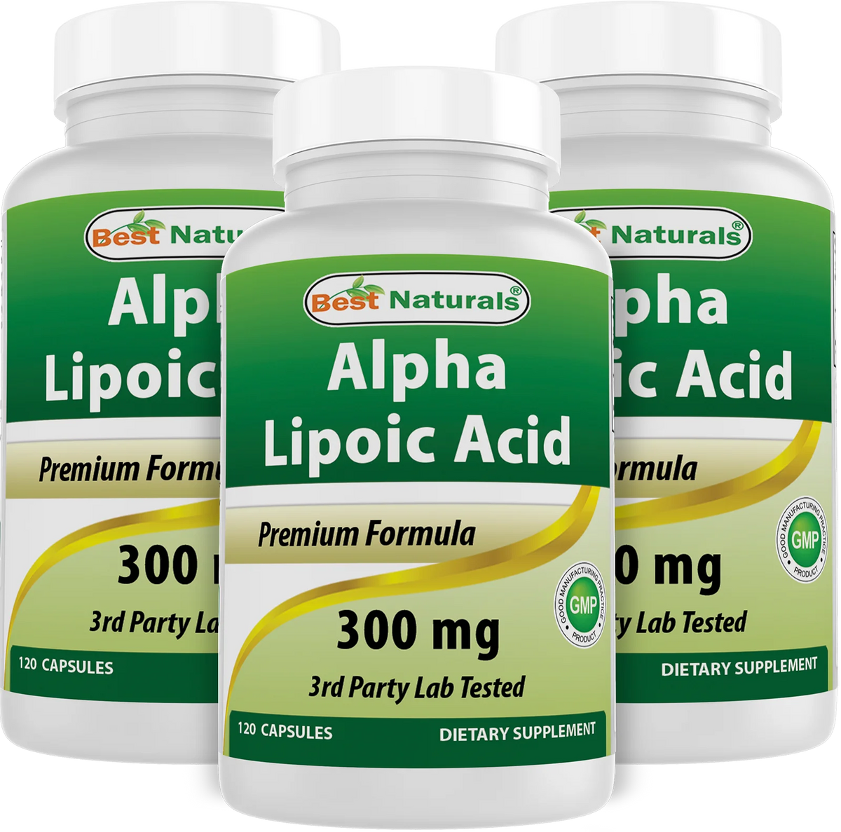 3 Pack Alpha Lipoic Acid 300 mg 120 Capsules R6333