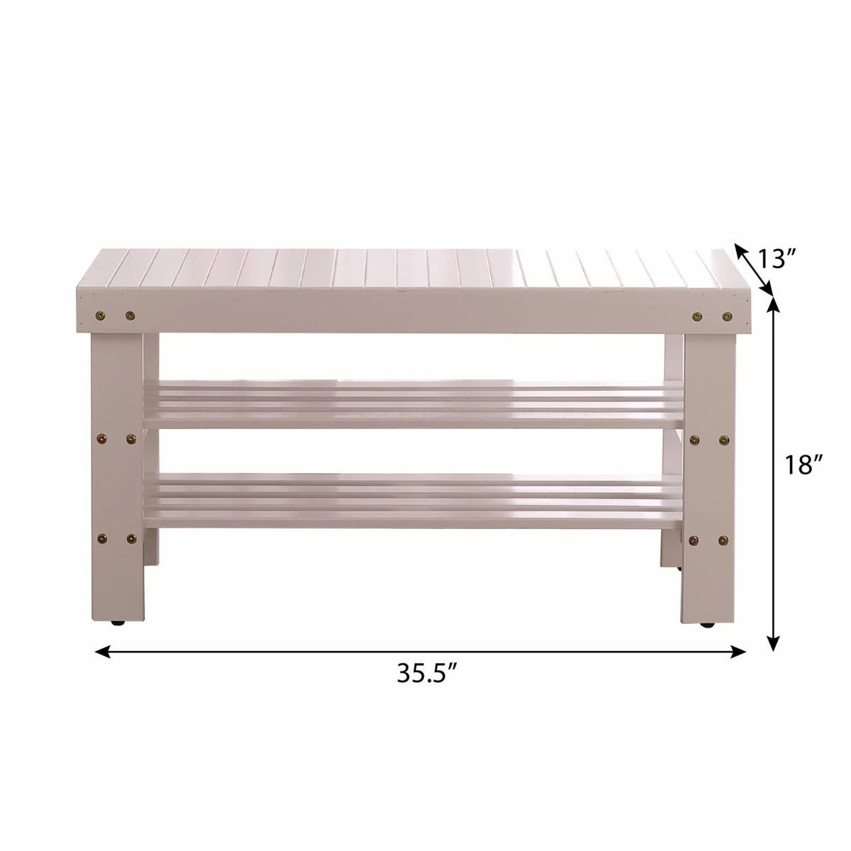 Solid Wood Storage Shoe Bench B609125