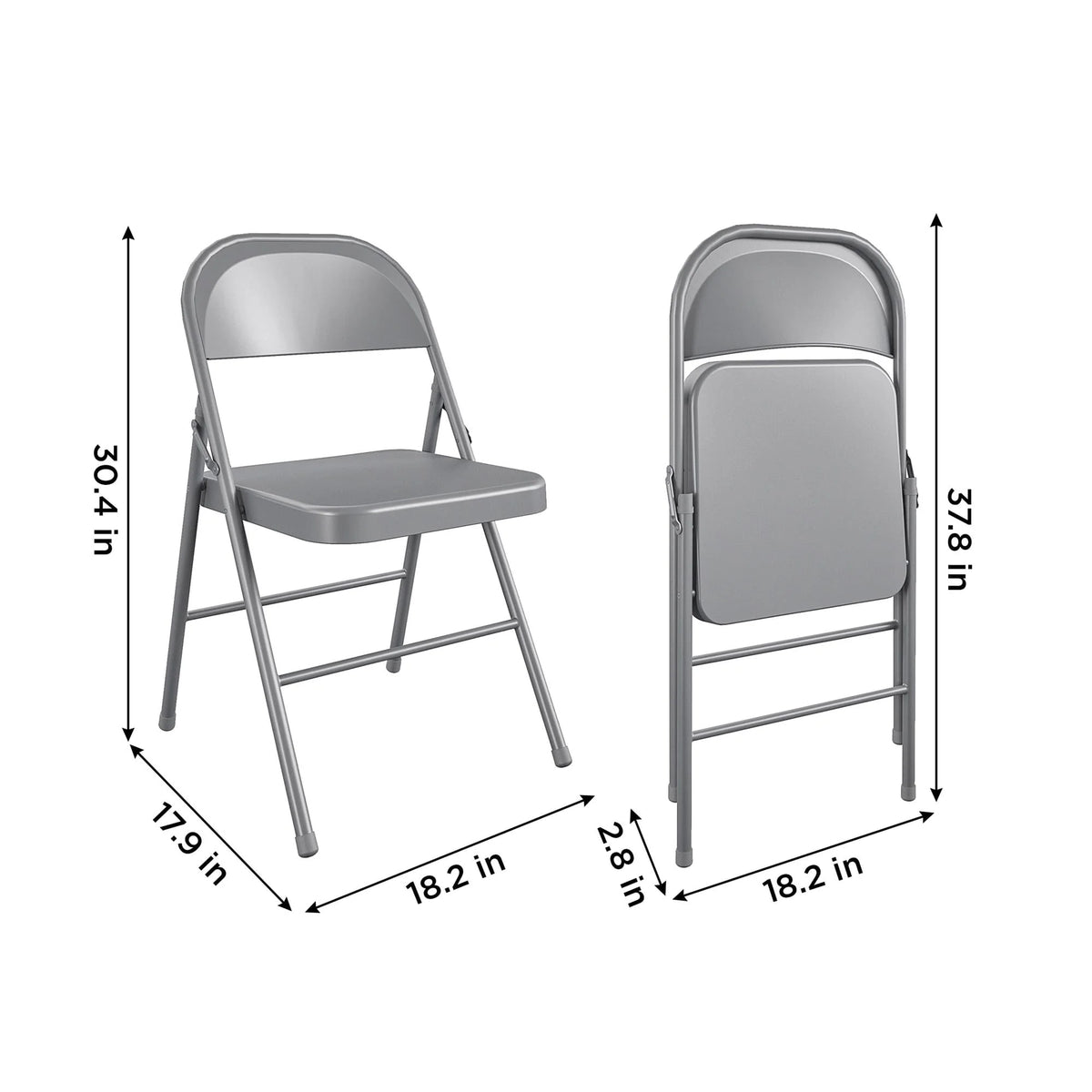Black Metal Folding Chair F587