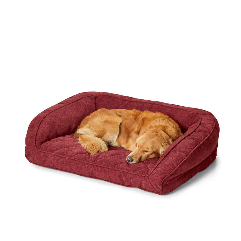Heathered Red Large Bolster Dog Bed L99653