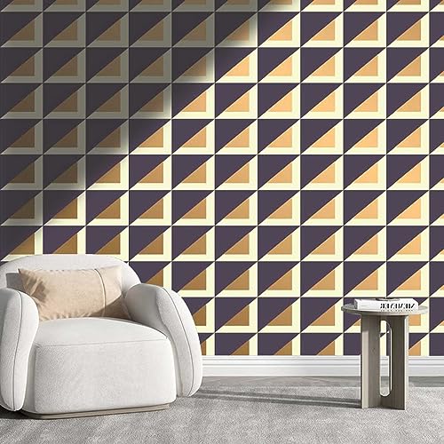 Brown Wall Sticker Geometry Lattice Line Wallpaper 118" X 110" F945754