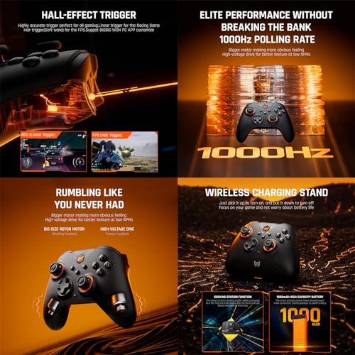 Wireless PC Controllers with Hall Joysticks & Triggers Y512515
