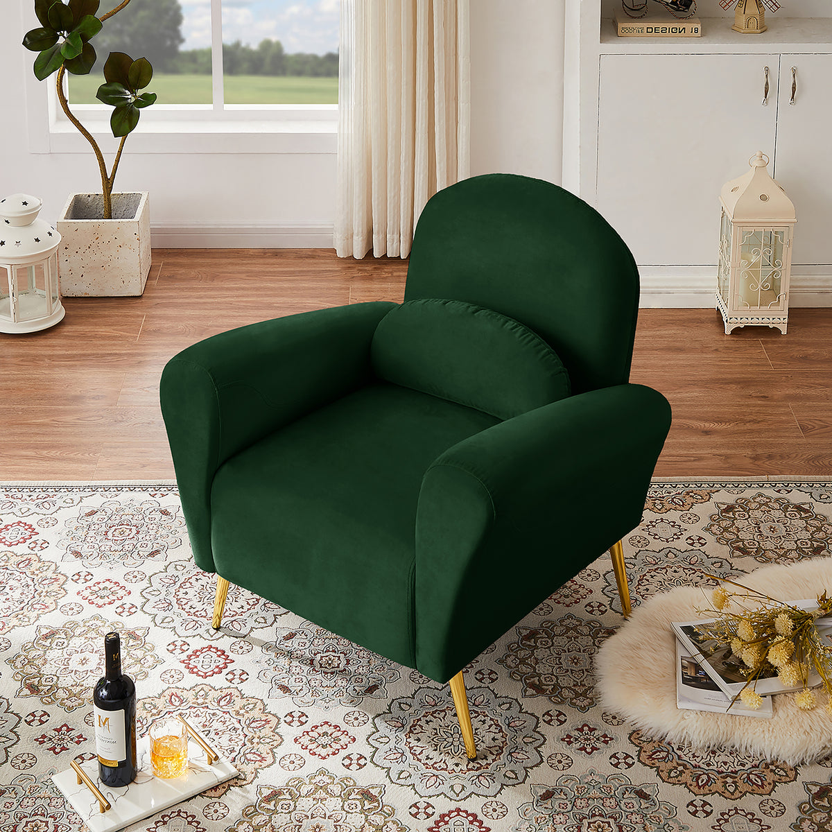 Blue Upholstered Armless Chair X861595