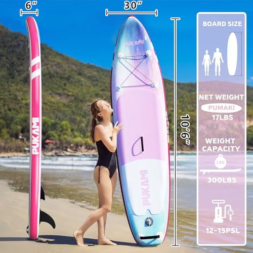 10.6' Inflatable Stand Up Paddle Board with Non-Slip Deck T3982