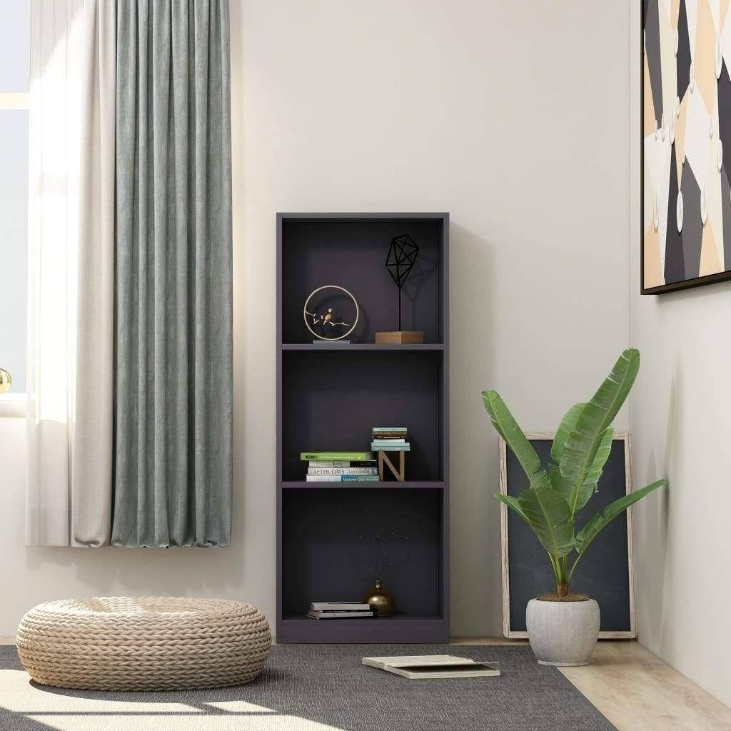 4-Tier Gray Chipboard Book Cabinet M956