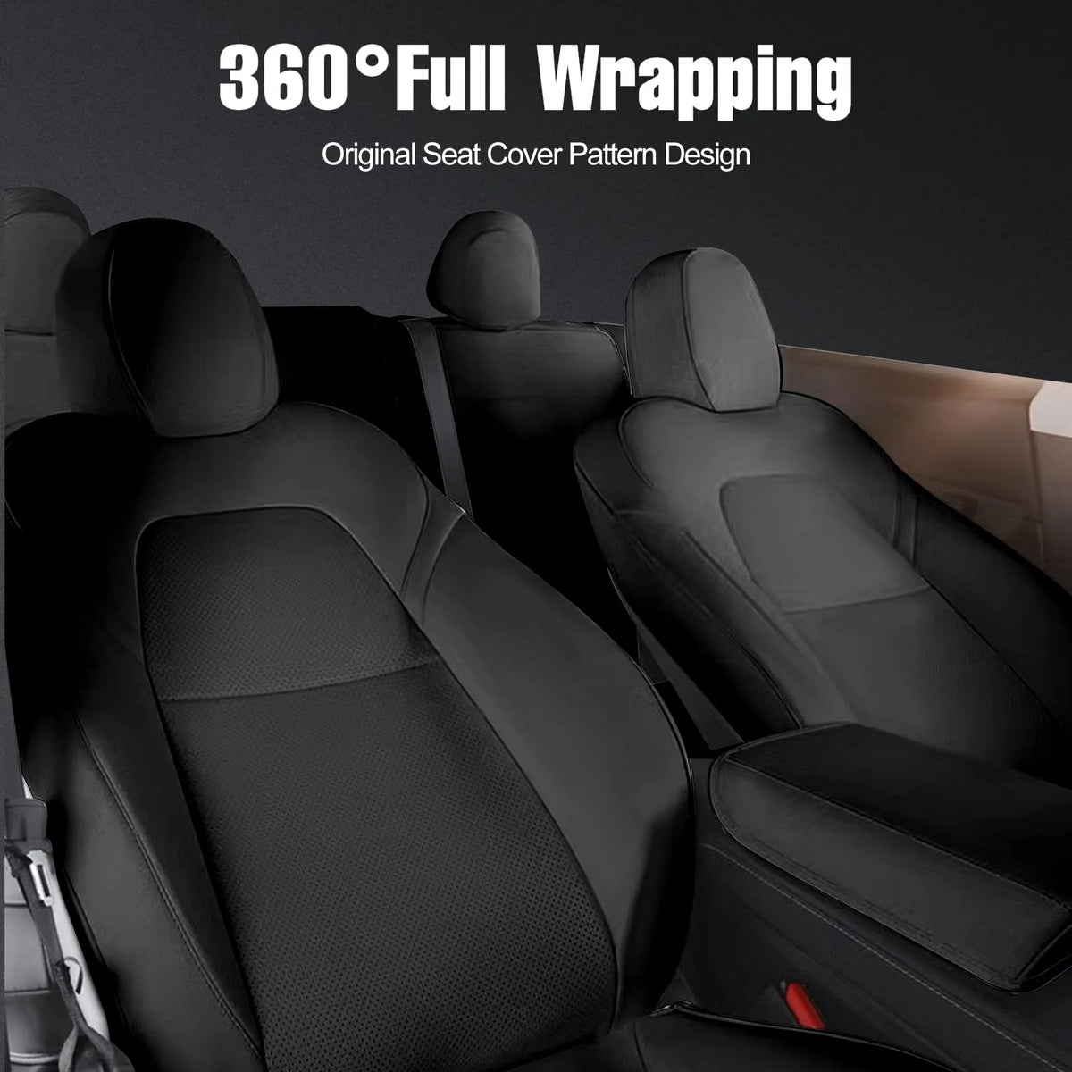 Black Waterproof Full Set Seat Covers N6682