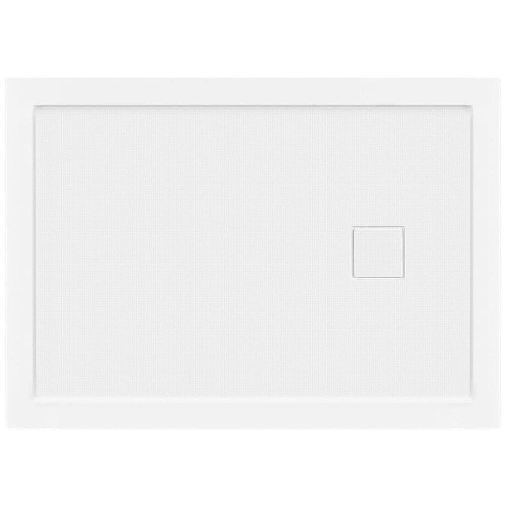 48x22x34x22 Shower Base Pan Left Double Threshold Right Drain D803450