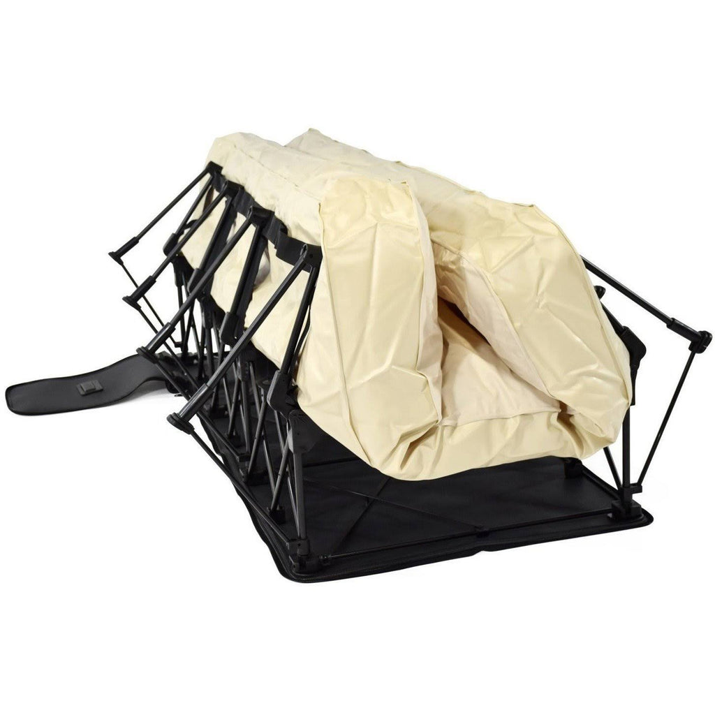 Queen Air Mattress with Frame and Rolling Case Y857