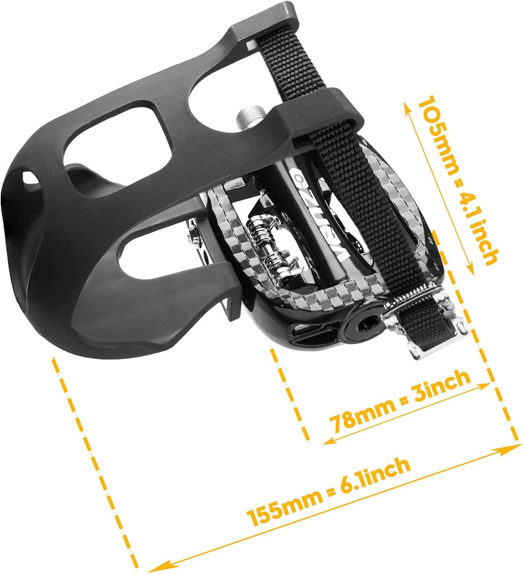 Indoor Exercise Bike with Toe Clips & Cleats Pack of 2 I828