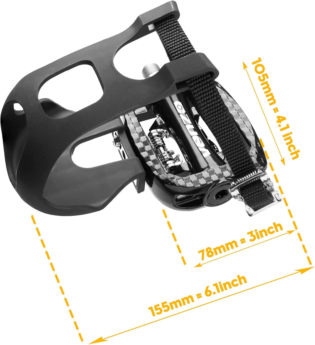 Indoor Exercise Bike with Toe Clips & Cleats Pack of 2 I828