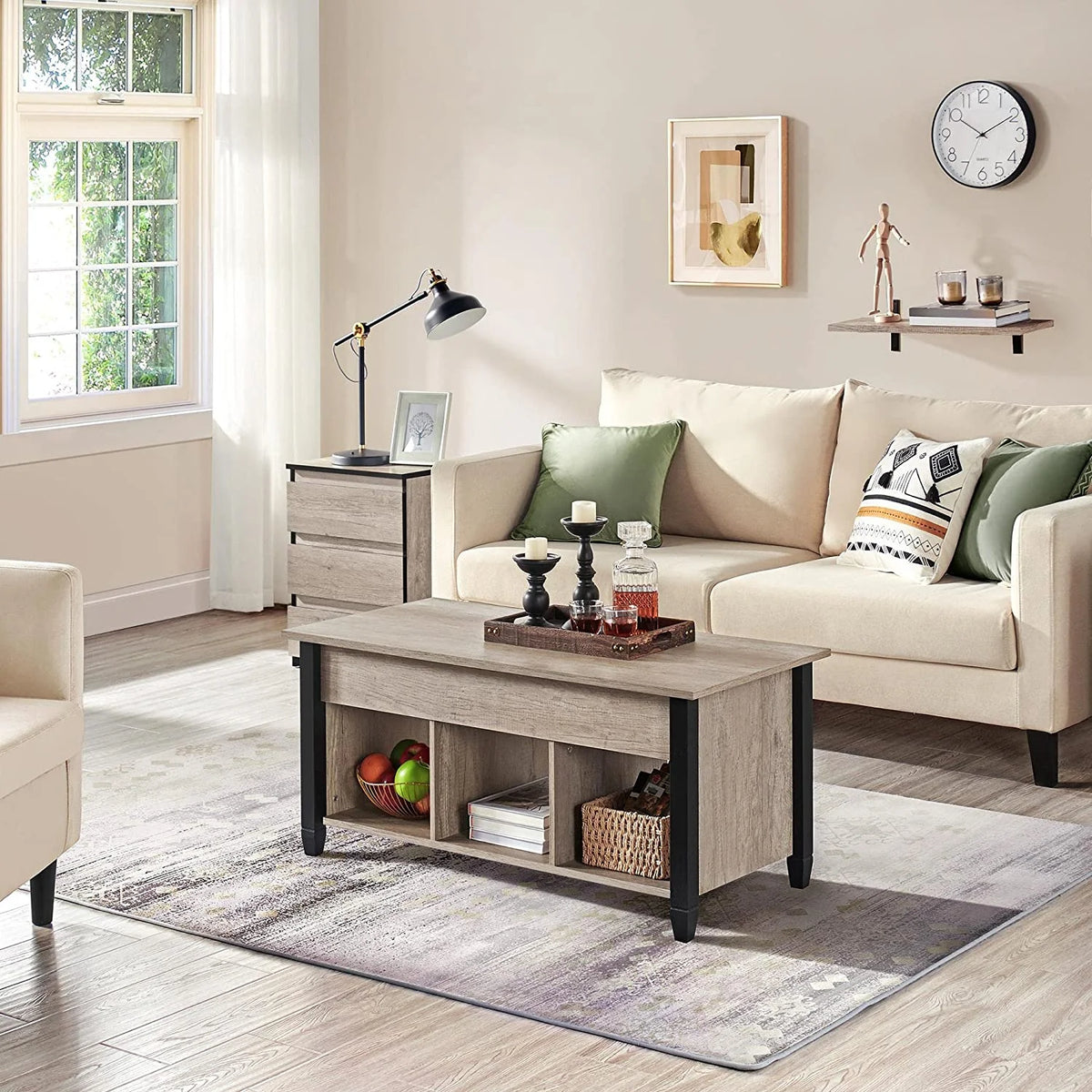 Lift Top Coffee Table with Hidden Compartment Y5675