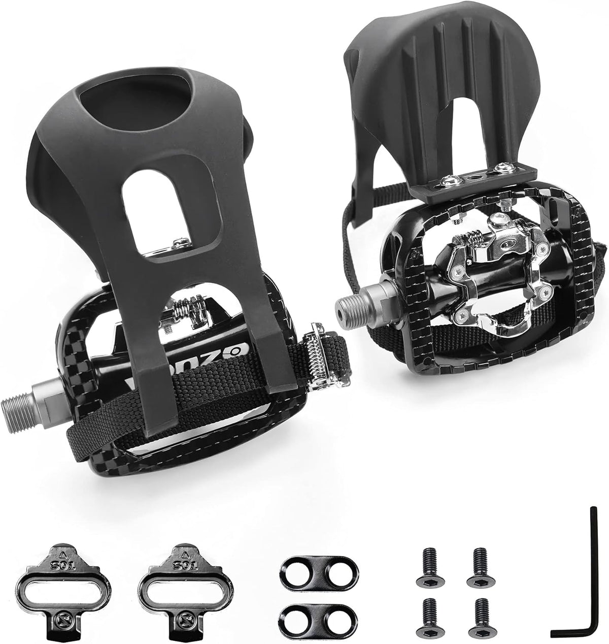 Indoor Exercise Bike with Toe Clips & Cleats Pack of 2 I828