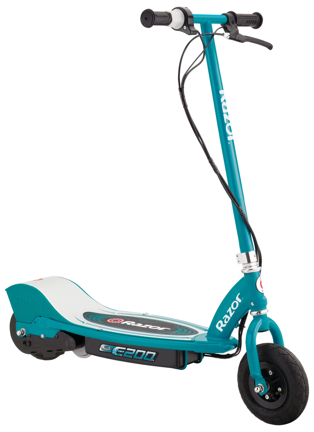 White Electric Scooter with 8 Pneumatic Front Tire Y566186