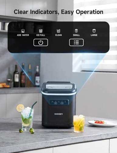 Black Countertop Ice Maker, 26 lbs/Day T56834