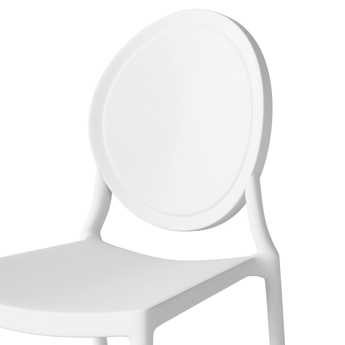 Set of 4 Matte Navy Blue Stackable Side Chairs R62215