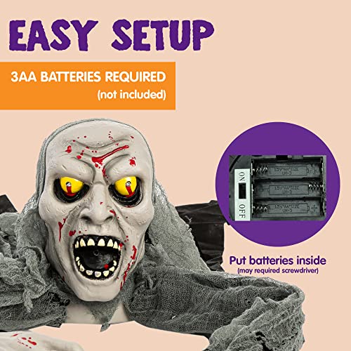 Sound Activated Halloween Groundbreaker Crawling Doll I719