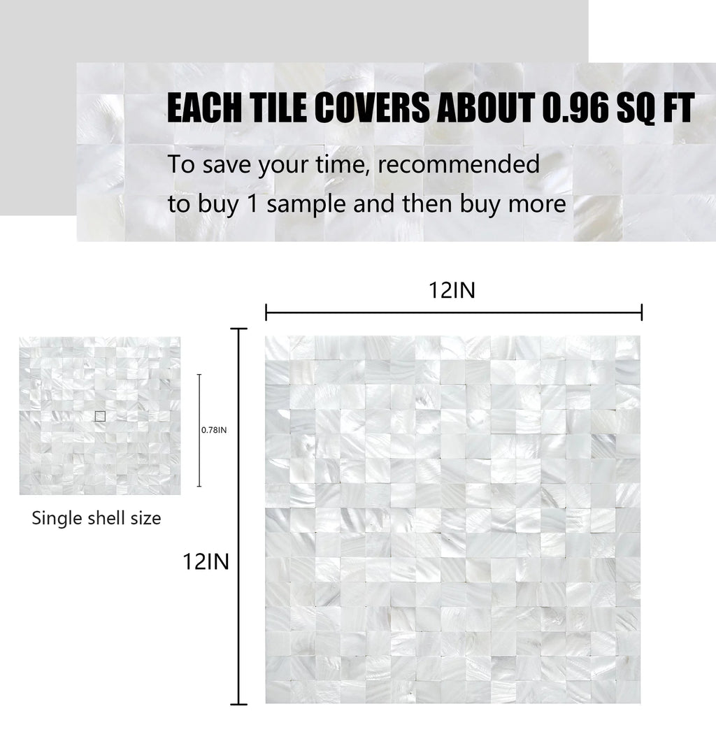 Peel and Stick Mosaic Shell Backsplash Tile I466