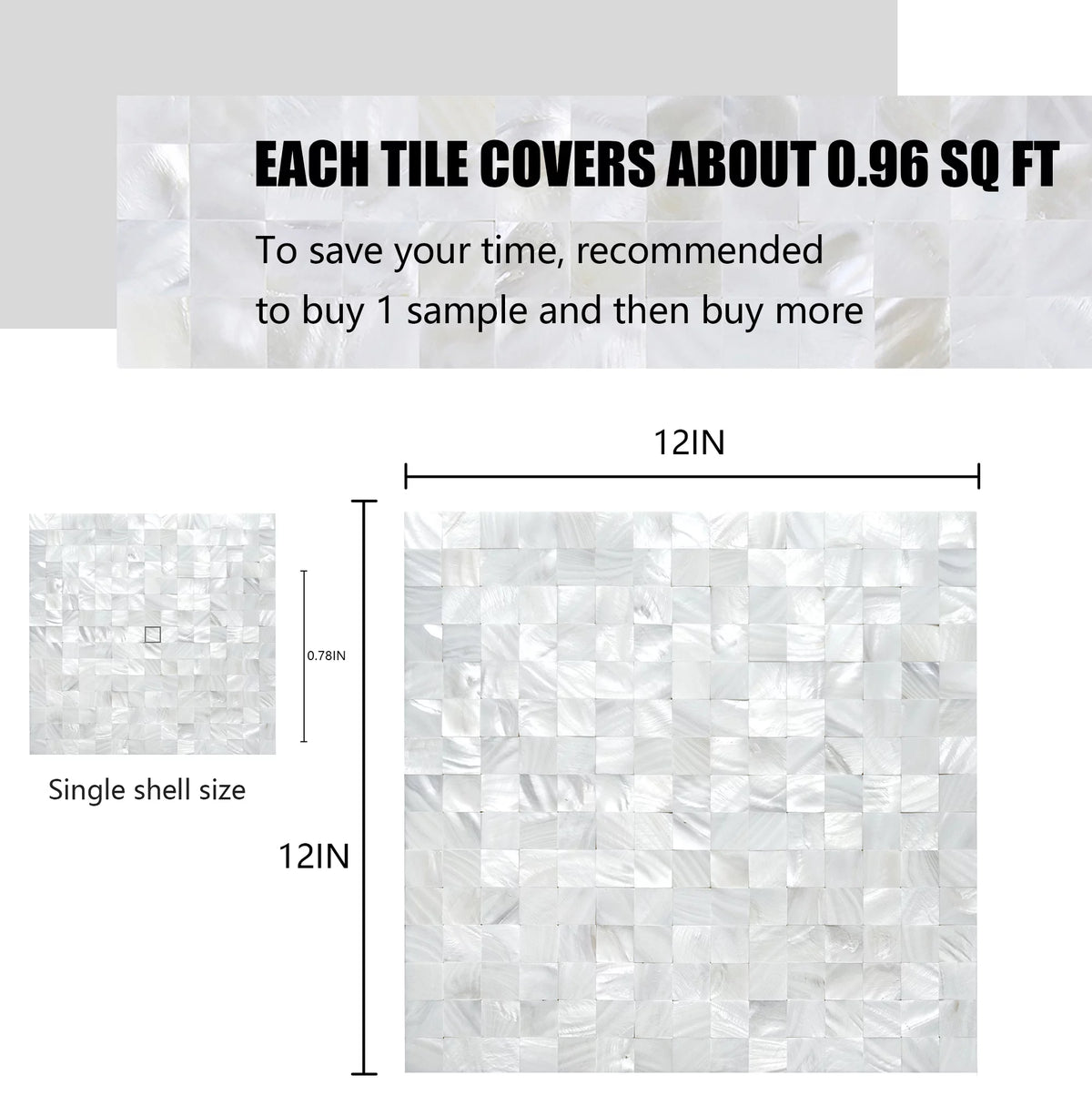 Peel and Stick Mosaic Shell Backsplash Tile I466