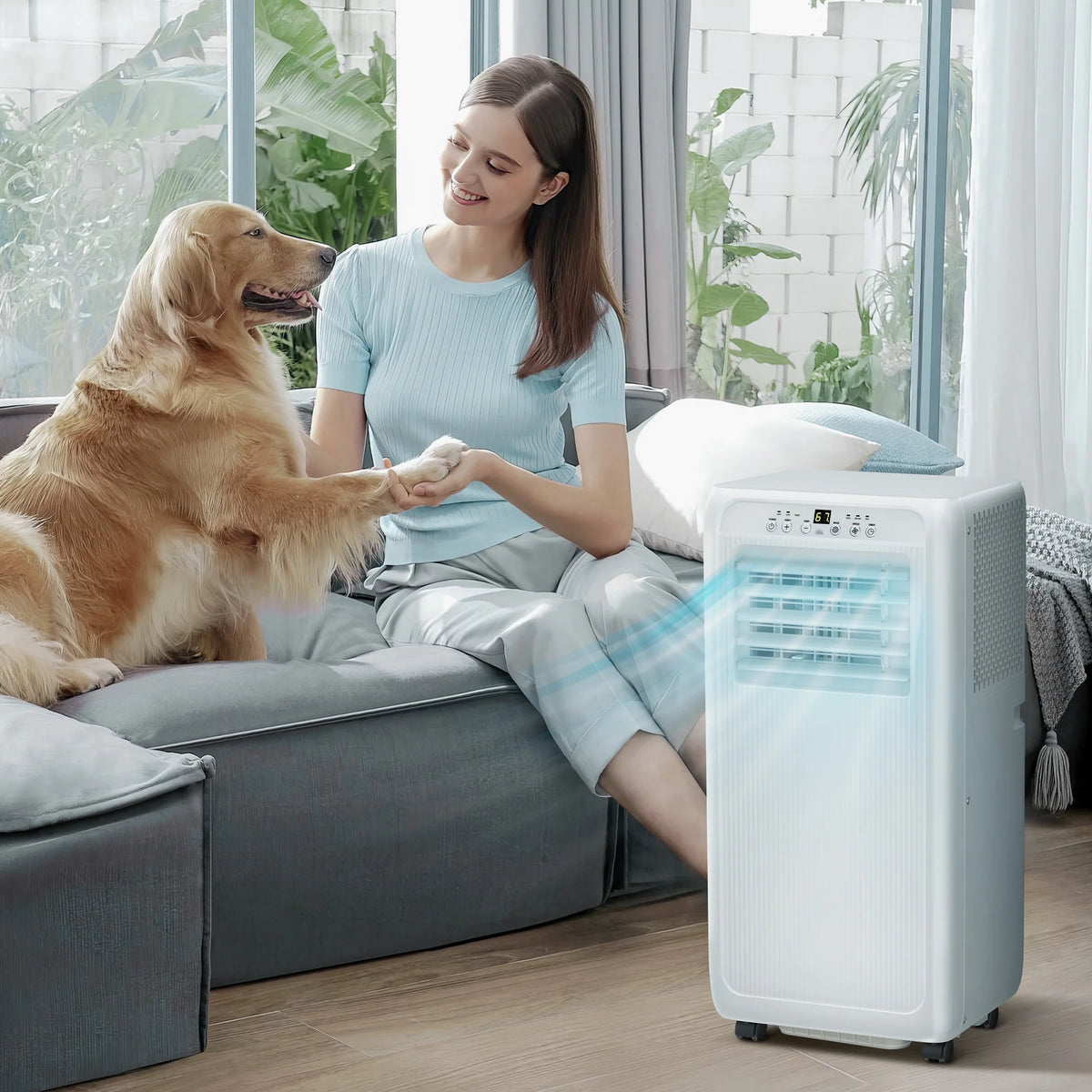 5000BTU Portable Air Conditioner 3 in 1 with 24-Hour Timer J67573