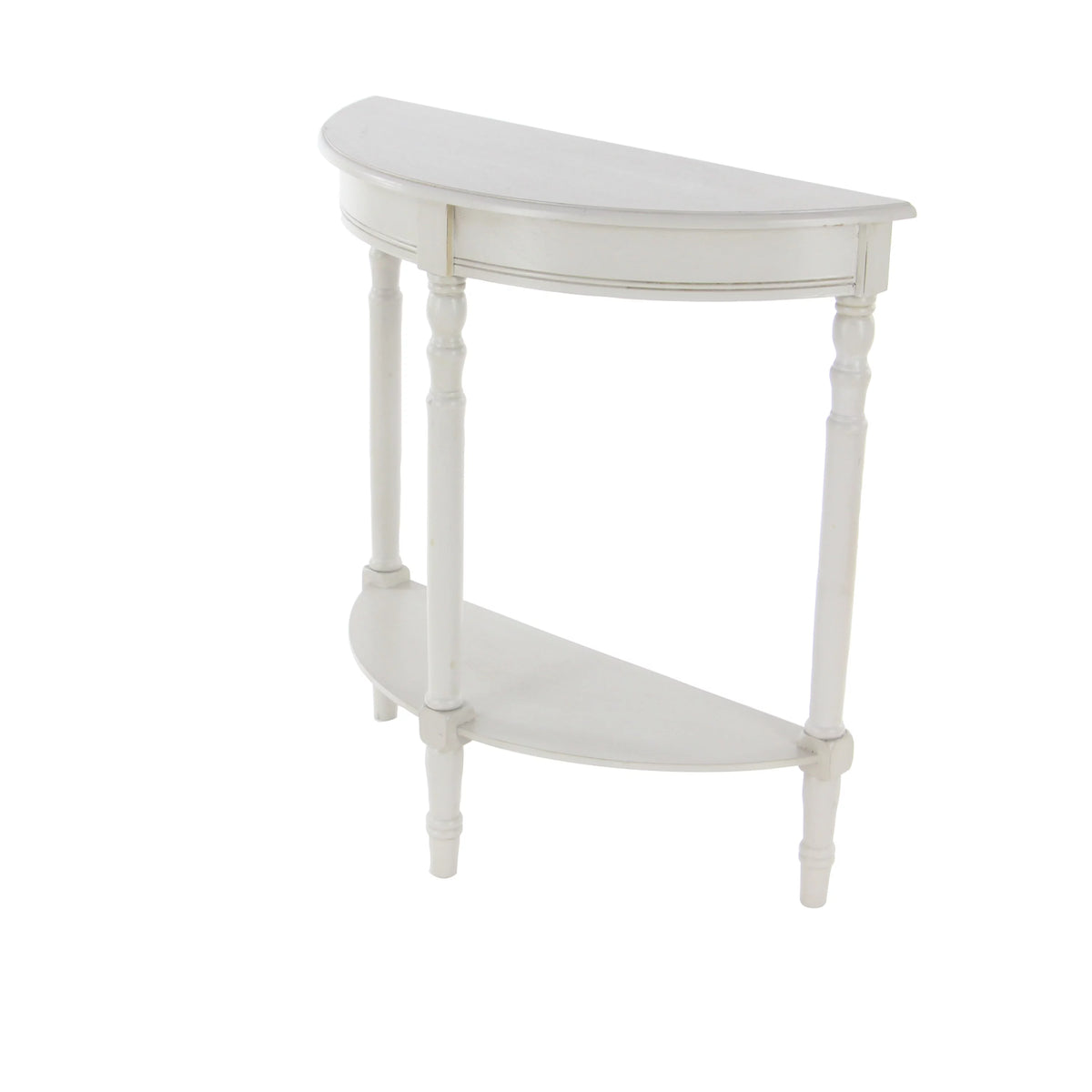 Cream Half Moon Wood Console Table S789