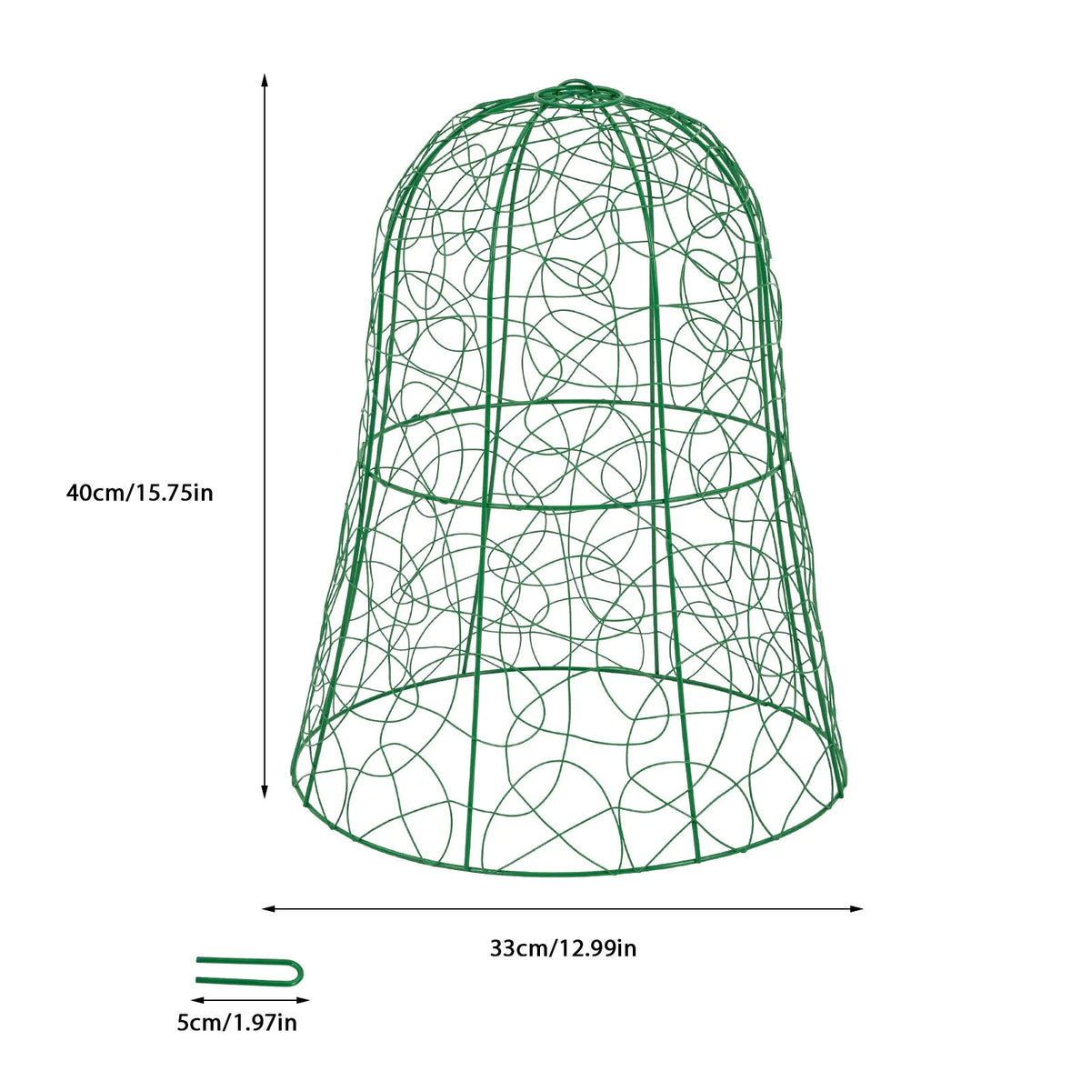 20 Packs Garden Chicken Wire Cloche 13" x 16" Plant Protector Cover Dome Metal Garden Protection Cage V301