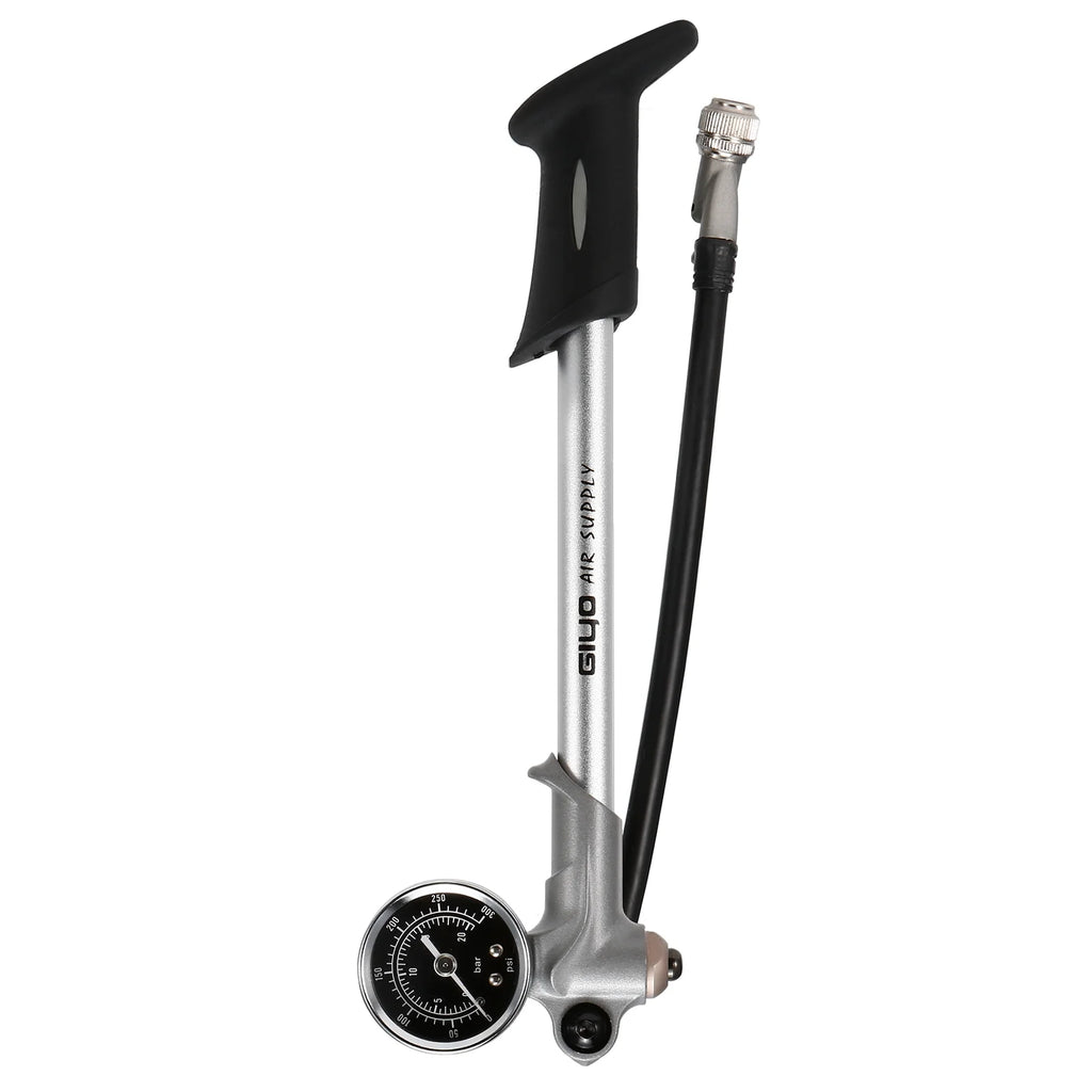 300PSI Front Fork Suspension Pump with Gauge Lever Lock Schrader Valve C445