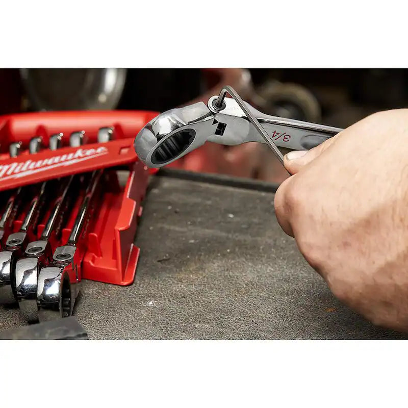 7-Piece Flex-Head Ratcheting Combination Wrench Set SAE A899233