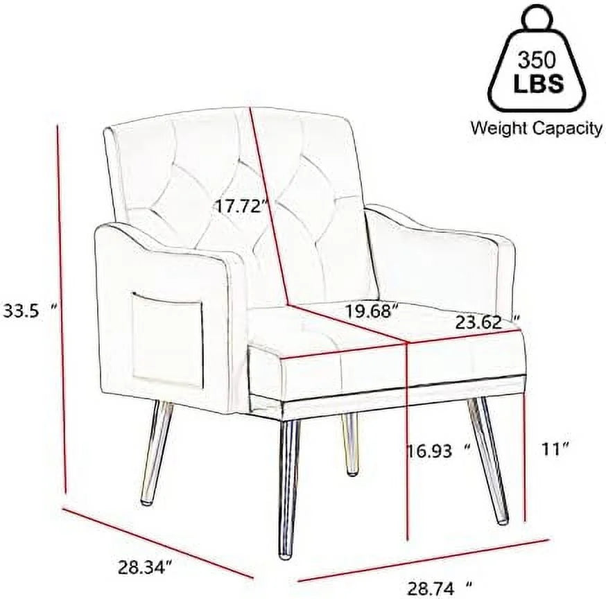 Pink Velvet Upholstered Accent Chair R145732