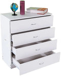 White 4 Drawer Wood Nightstand C8233