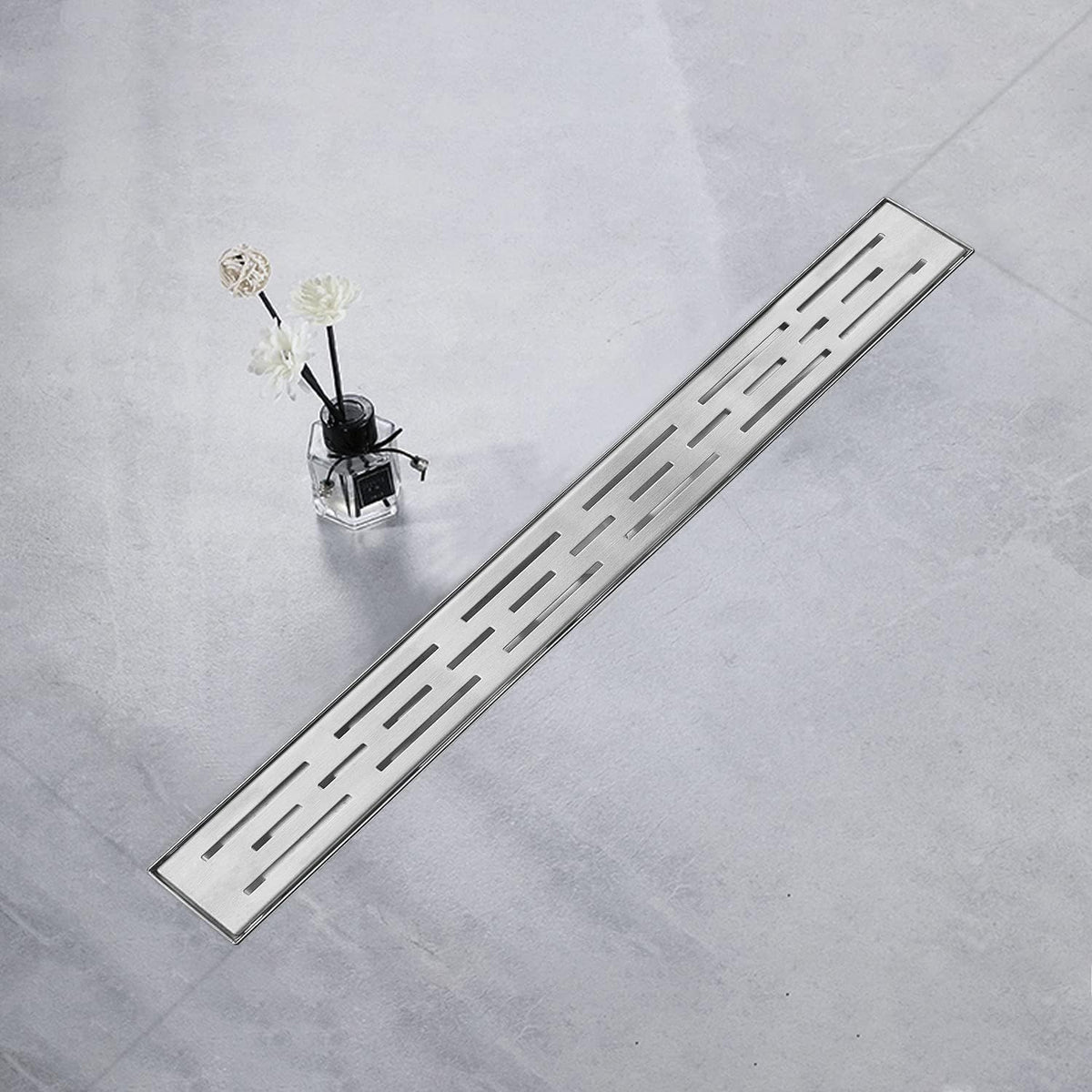 24 inch Linear Brushed 304 Stainless Steel Shower Drain J6662