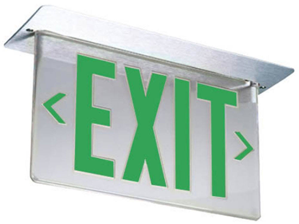 Green Letter Double Face Exit Sign P37785
