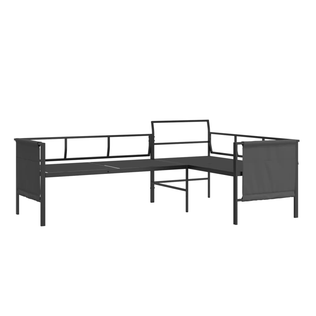 Anthracite Steel and Textilene Patio Corner Sofa B84400