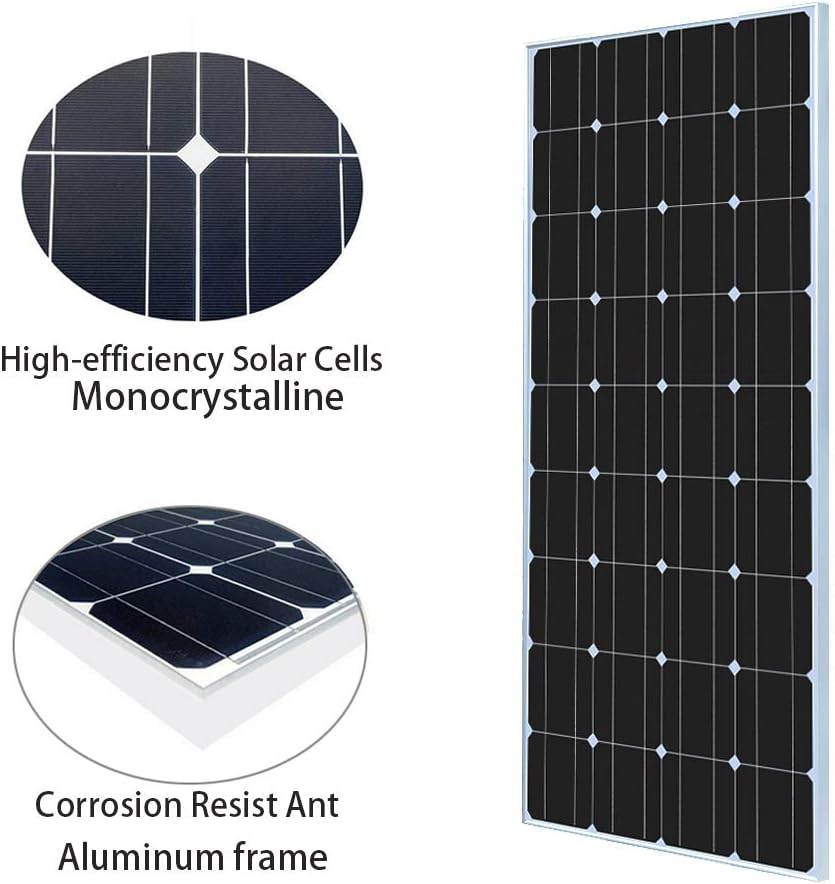 100W 12V Monocrystalline Solar Panel Kit with Charge Controller R31827